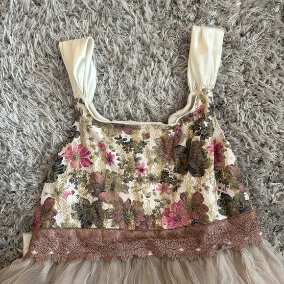 Bonnie Jean Floral Sequin Bodice Tulle Party Dress - Picture 3 of 5